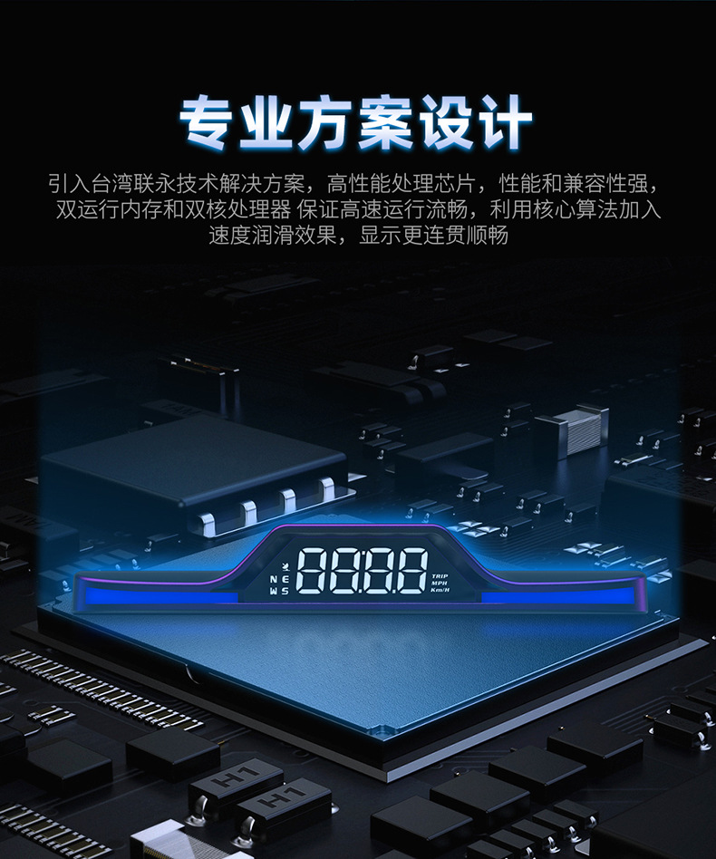 Cross-Border Car Universal Hud Head-Up Display Gps Speed Alarm Driving Speed Car Display G15