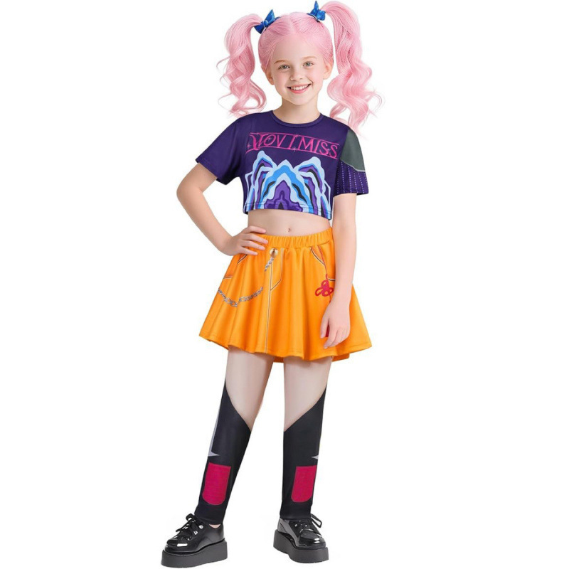 现货！女孩恶魔猎人流行歌手万圣节服装扮舞台套装服装|undefined