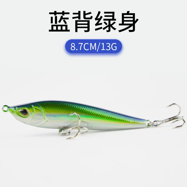 13G blue back green sinking water pencil
