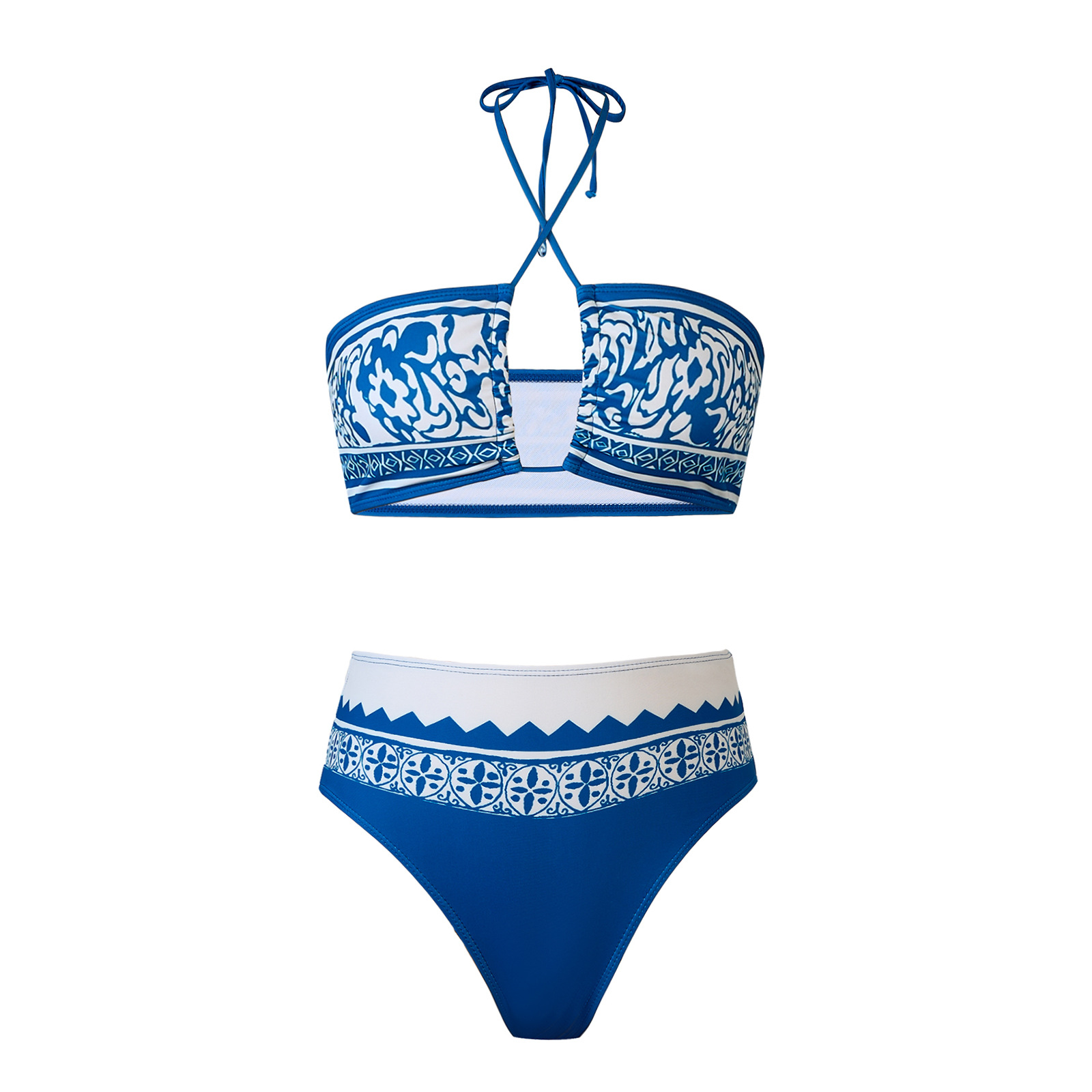 2 Pieces Quantity Swimming Occasion Women's Sexy Printing 2 Pieces Bikinis Swimwear