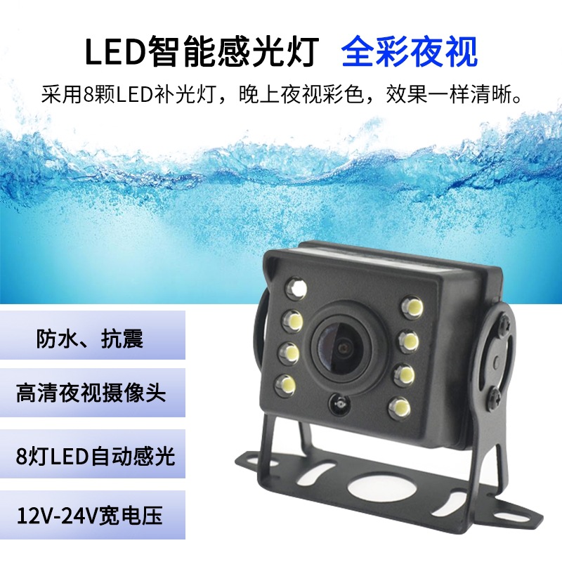 5-Inch Foldable Car-Mounted Display Screen, High-Definition Reversing Image Display Screen for Trucks, Vans, and Buses, 12V24V Universal for Front and Rear Use
