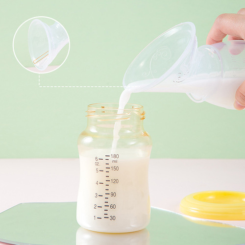 硅胶吸奶器 食品级液态手动大口径吸奶器 挤奶防溢哺乳母乳收集器