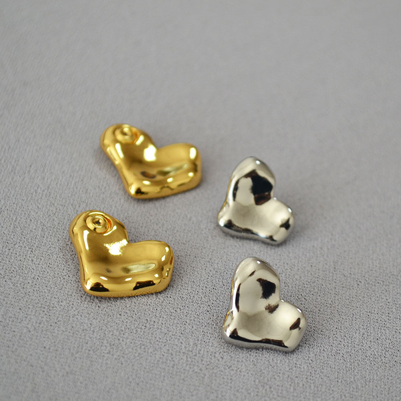 Women's Gender 1 Pair Streetwear Water Droplets Heart Shape Mixed Metal Plating Brass Ear Studs
