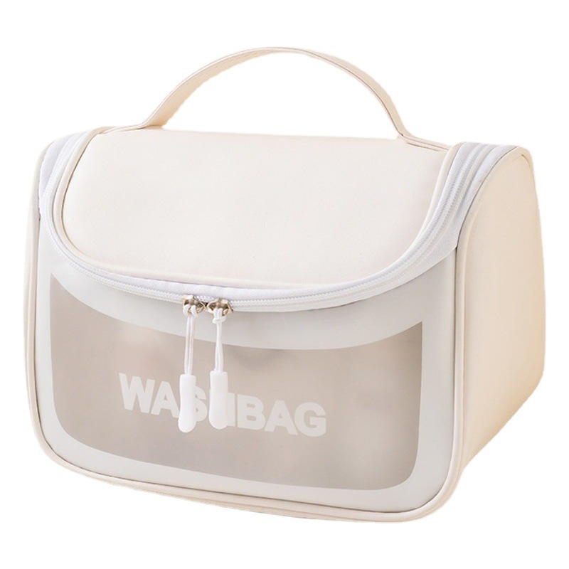 Bolsa de lavado transparente simple de gran capacidad de belleza cuidado de la piel bolsa de almacenamiento multifuncional portátil de alta apariencia bolsa de cosméticos