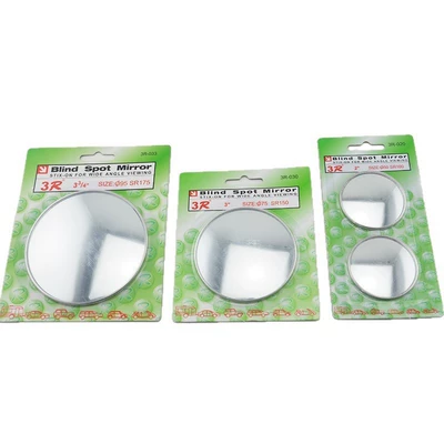 Car rearview mirror small round mirror, thin convex mirror for bus and truck reversing, wide-angle blind spot mirror 3R-033 (Large field of view rear view auxiliary mirror)