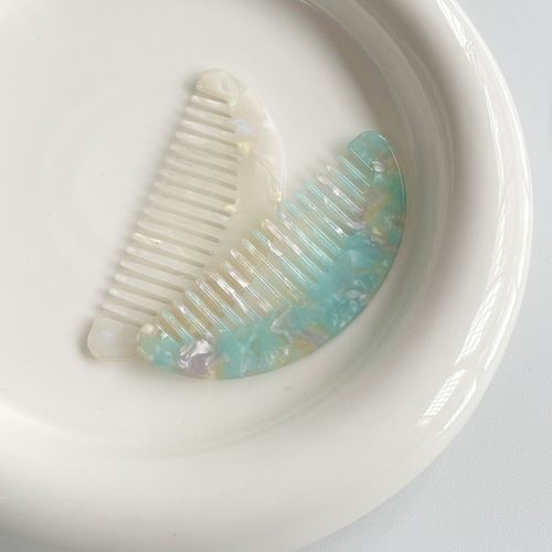 Korean ins acetic acid material portable pocket hair comb ancient style bun comb summer new cute small hair comb