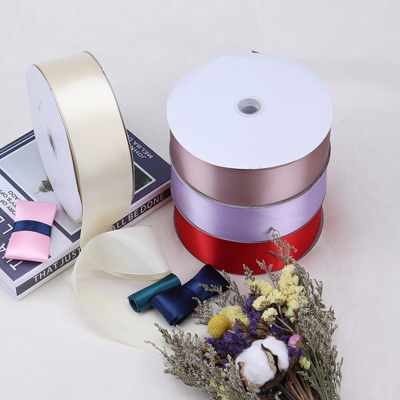 5cm cinta de poliéster arco DIY cinta ramo de boda pastel de frutas caja de regalo embalaje cinta de satén de colores