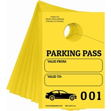 跨境热销pp停车许可证吊牌后视镜的临时汽车标签塑料停车场挂牌