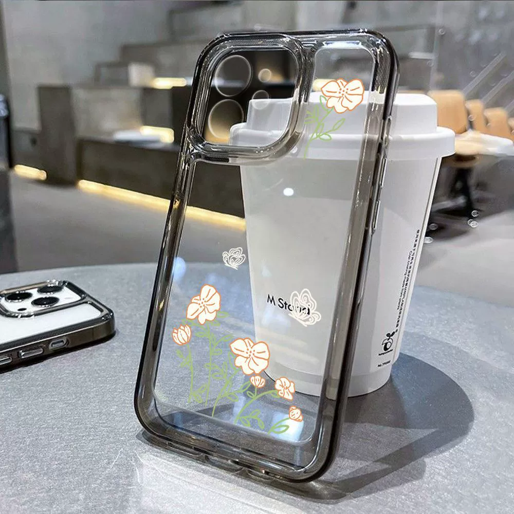 Чехол для iPhone 16 совместимый с Apple, Pro, с цветочным принтом, для 16 Pro Max/15