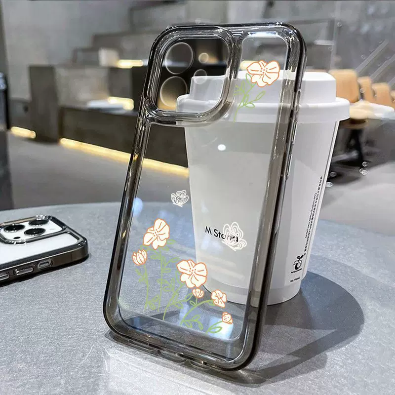 Чехол для iPhone 16 совместимый с Apple, Pro, с цветочным принтом, для 16 Pro Max/15