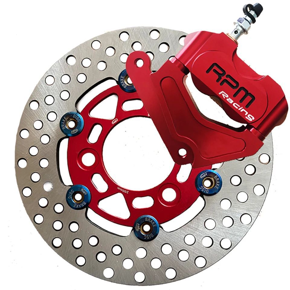 RPM Low-Radiation Caliper Set Electric Motorcycle Modified Disc Brake Kit Caliper Adapter 200 Floating Brake