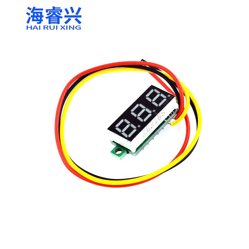 0.28-inch ultra-small digital DC Digital Display adjustable three-wire DC0-100V battery voltmeter