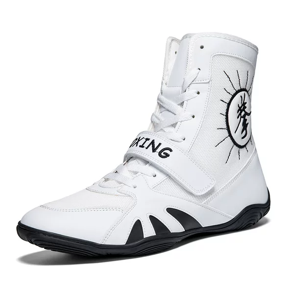 Source Factory Cross-Border Foreign Trade New Men's Large Size High-Top Indoor Training Fighting Wrestling Shoes Non-Slip Boxing Shoes