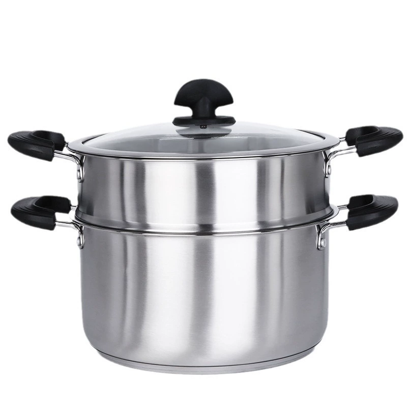 Пароварка C & E Chuangyi 304 нержавеющая сталь, двухслойная, для приготовления на пару и варки, большая емкость, повторное основание, многопрофильная кастрюля для супа на кухне дома