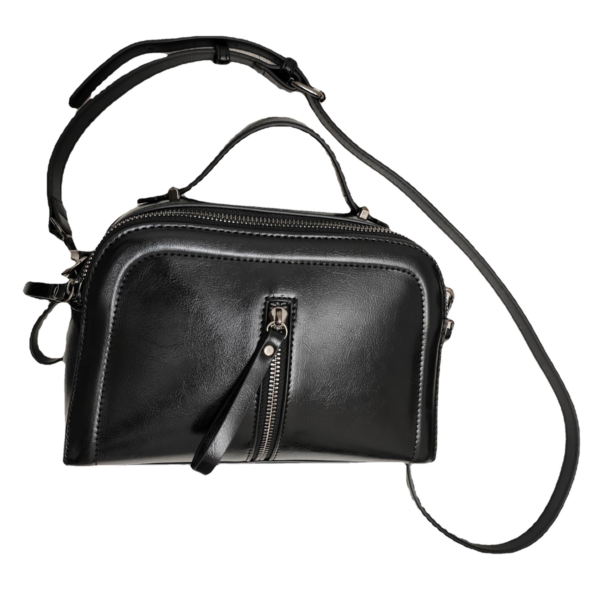 Women's Genuine Leather Handbag Cowhide Wedding Bag Underarm Crossbody Boston Shoulder Bag Luxury Banquet Bag - Thumbnail 5