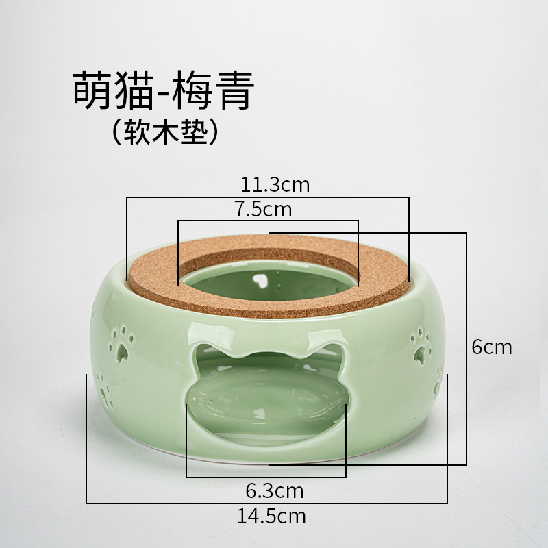 Directo de fábrica de té de la vela calentador de cerámica de la preservación del calor del hogar calefacción calentador de té restaurante Hotel calentador de té