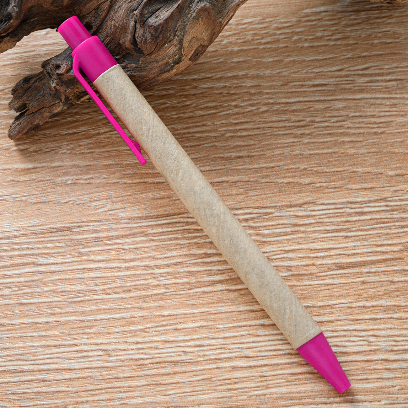 Presione bolígrafo de plástico de papel movible bolígrafo de regalo publicitario de papelería mayorista de estudiantes imprime logotipo de papel kraft bolígrafo de plástico