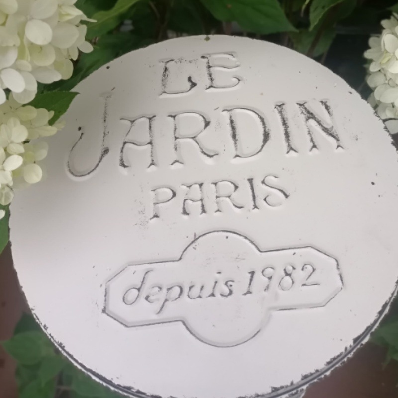 영어 편지 라운드 휴지통 화이트