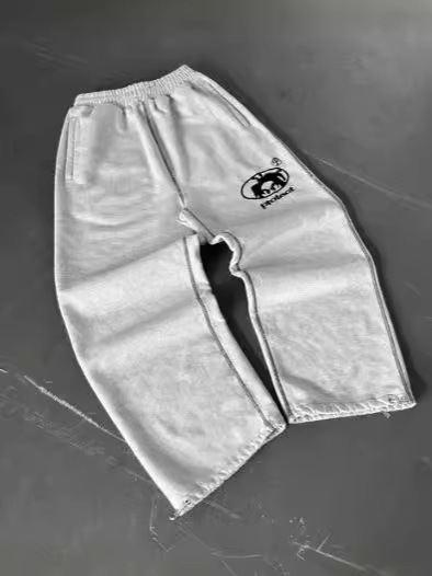 Transfronterizos pantalones deportivos de otoño y invierno bordados letras calles pantalones de marca de moda casual pantalones recto comercio exterior