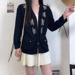 【厚款宽松】2025新款女士针织开衫外套时尚百搭保暖显瘦上衣拼接