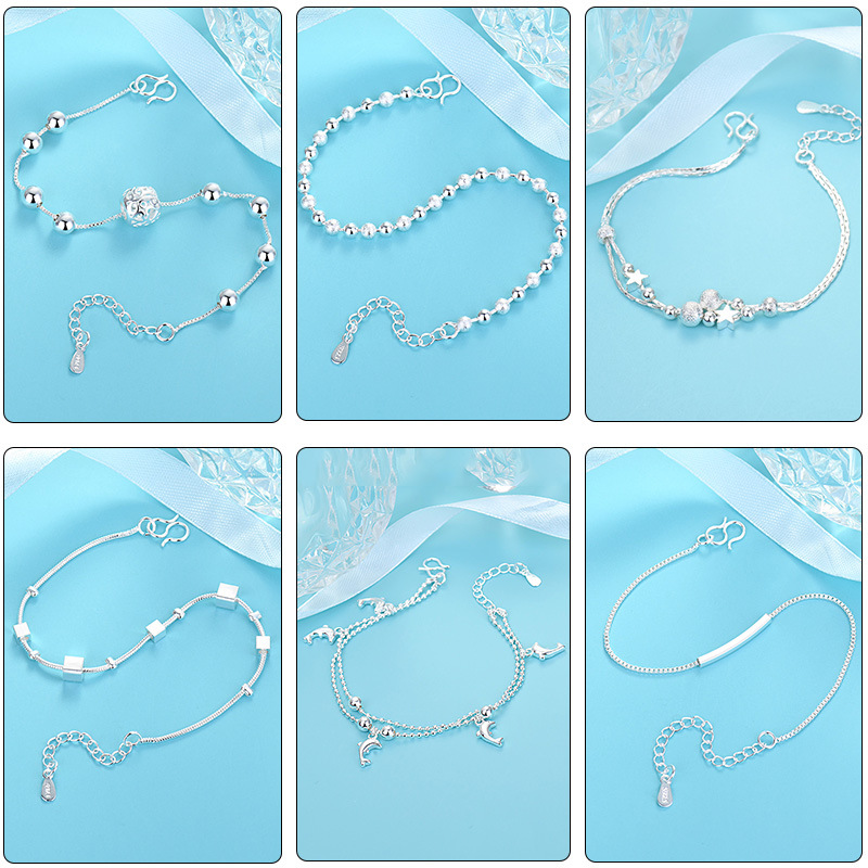 厂家批发2025新款小清新时尚网红首饰女双层光砂梦幻星球镀银手链