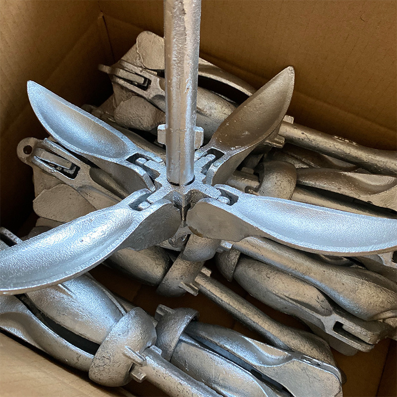 탄소 강철 핫 딥 아연 도금 접이식 앵커 우산 앵커 앵커 앵커 풍선 고무 보트 카약 낚시 보트 앵커 요트 앵커