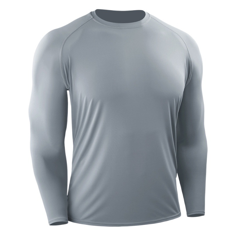 Otoño e invierno de manga larga Camiseta deportiva para hombres camisa de fondo de secado rápido correr maratón ropa de fitness de alta elasticidad sensible al sol image 1