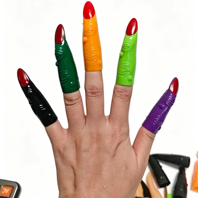 Cross-Border Halloween Witch Finger Nail Covers Halloween Party Makeup Costume Props Finger Covers Soft Toenail Covers Cross-Border Halloween Witch Finger Nail Covers Halloween Party Makeup Costume Props Finger Covers Soft Toenail Covers