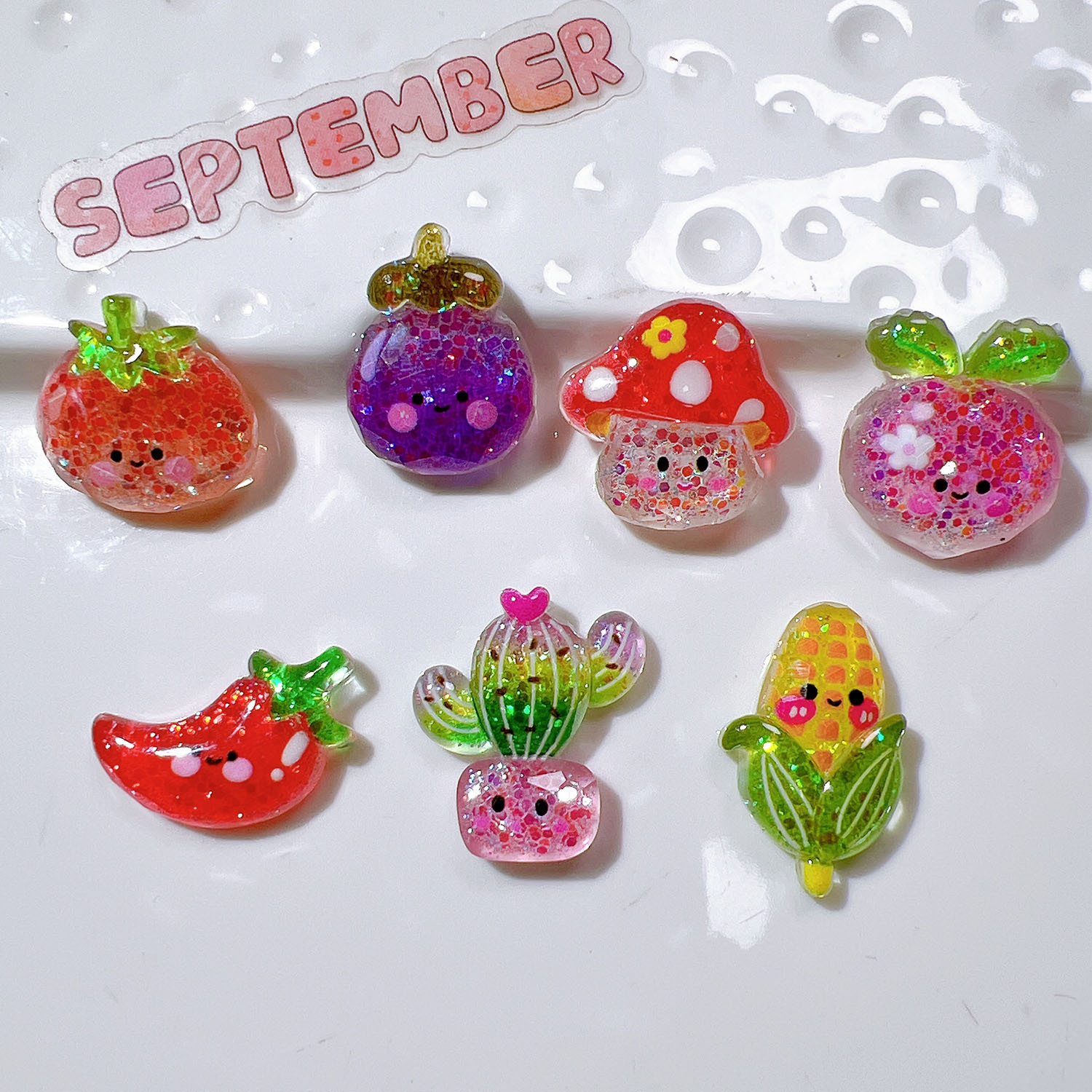 樹脂部品卸売りdiy手作りアクセサリー靴花子供頭飾りクリップ玩具abゴム夜光トウモロコシ