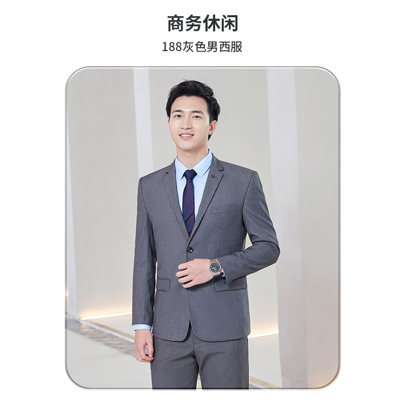 188 gray men's suit