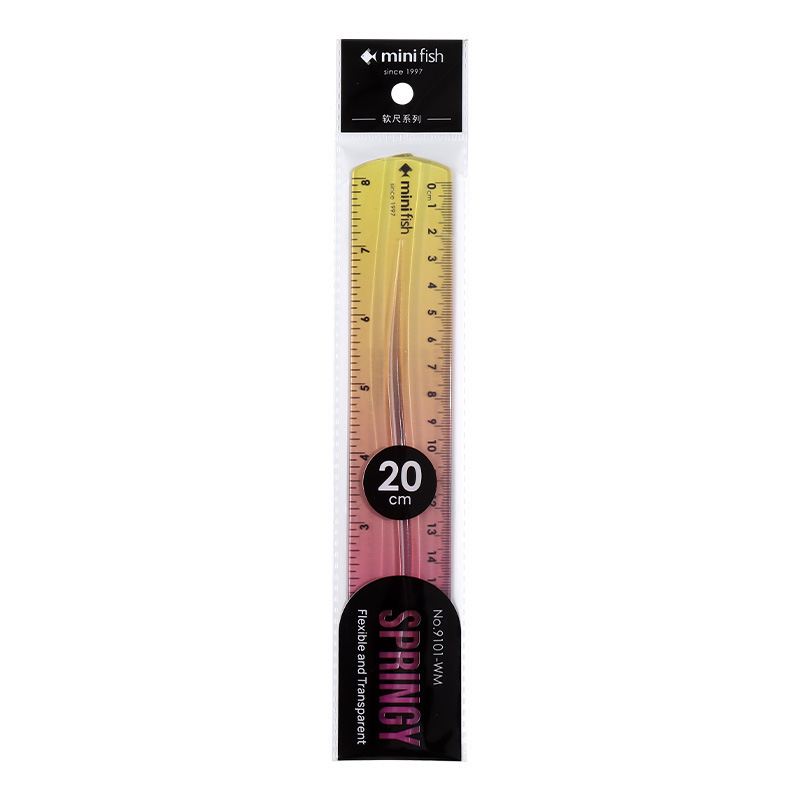 [Exclusivo transfronterizo] Papelería de color creativo de 30cm regla recta impresa bilateral pulgadas cm regla transparente de plástico