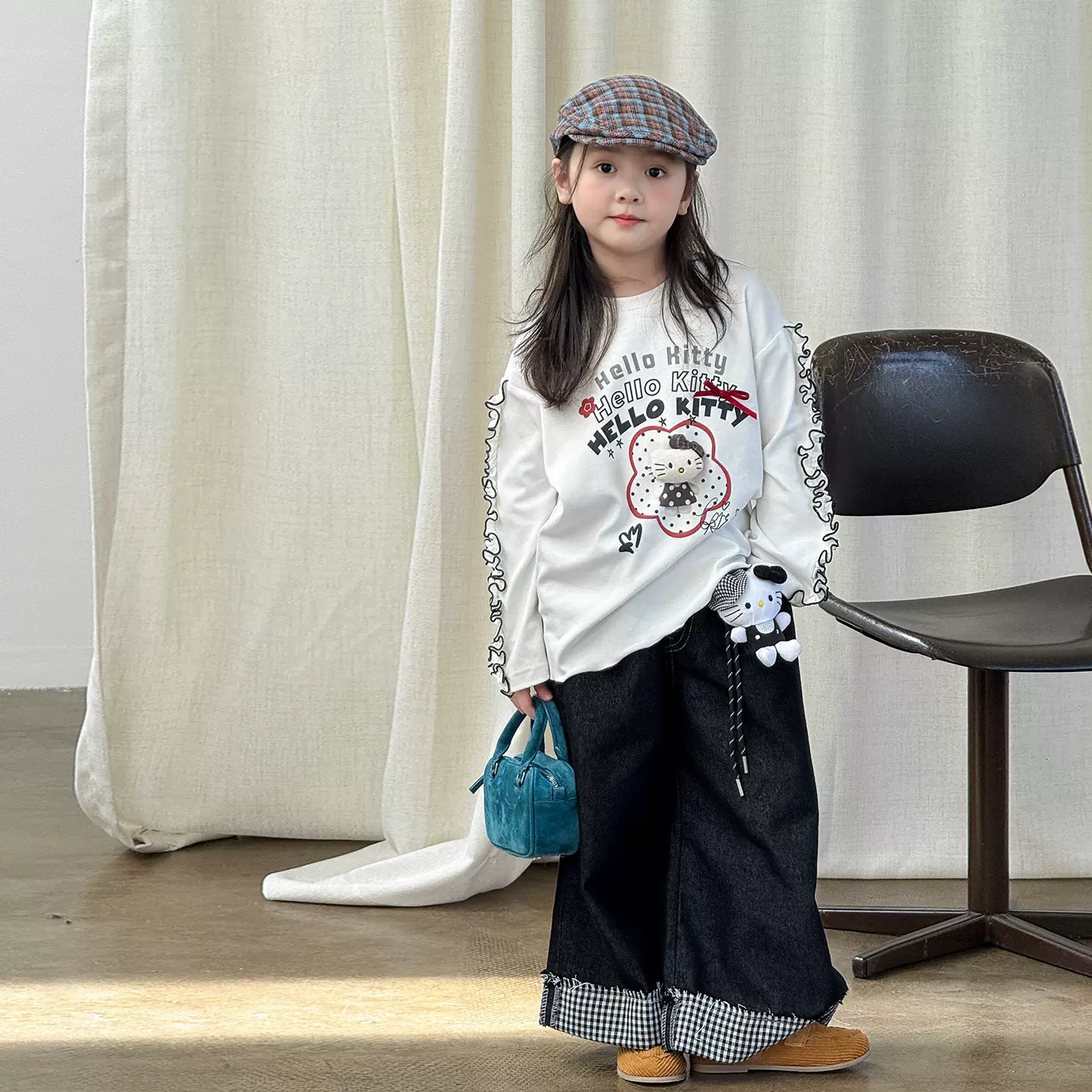 维木童装女童长袖t恤秋季2025新款洋气衣服儿童上衣女宝宝打底衫