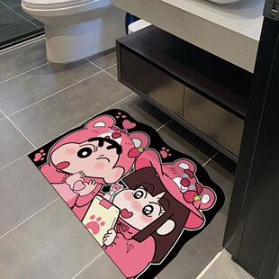 Fun Cute Cartoon Crayon Small New Non-Slip Floor Mat Household Bathroom Toilet Water Absorbent Quick-Dirt Resistant Foot Mat