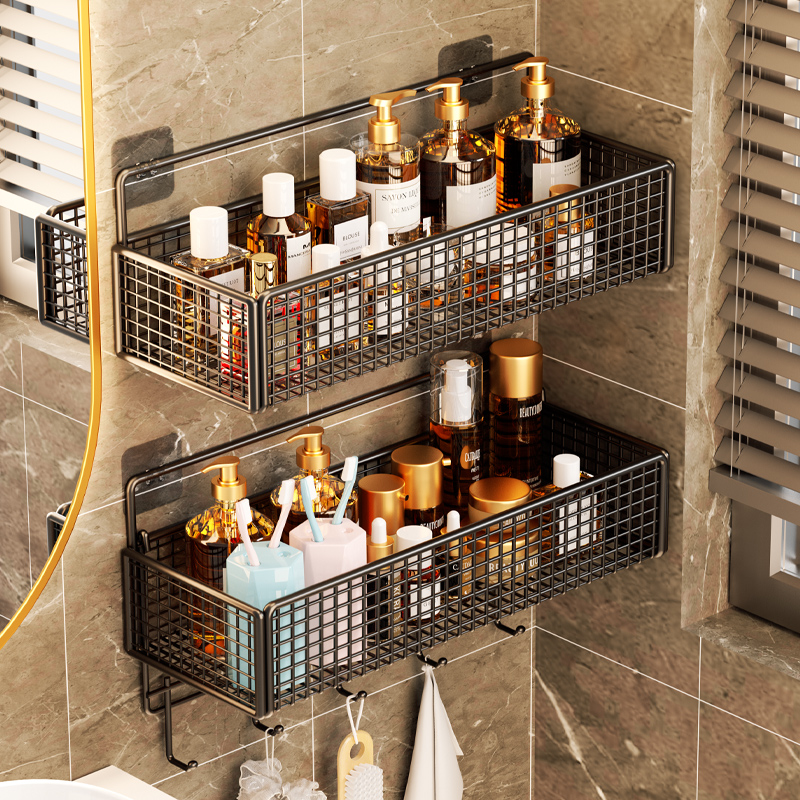 Bathroom Storage Rack Without Punching Holes Wall-Mounted Bathroom Shelf Bath Toilet Toilet Sink Storage Rack