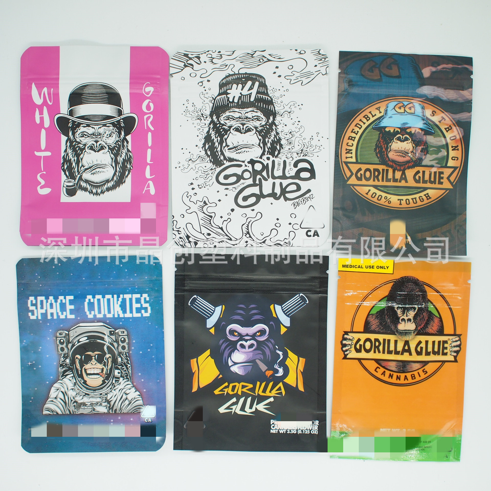 新款跨境现货space cookies猩猩袋 聚酯薄膜糖果包装袋太空蛋糕袋