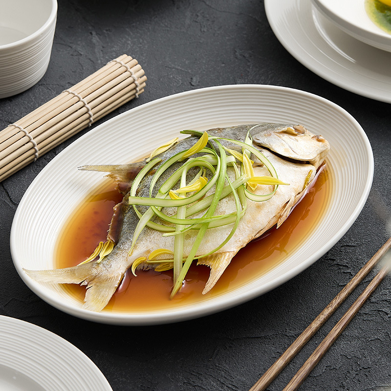 陶瓷饭碗白色碗盘碗碟盘子高级感鱼盘家用菜盘餐盘日式大汤碗面碗|undefined