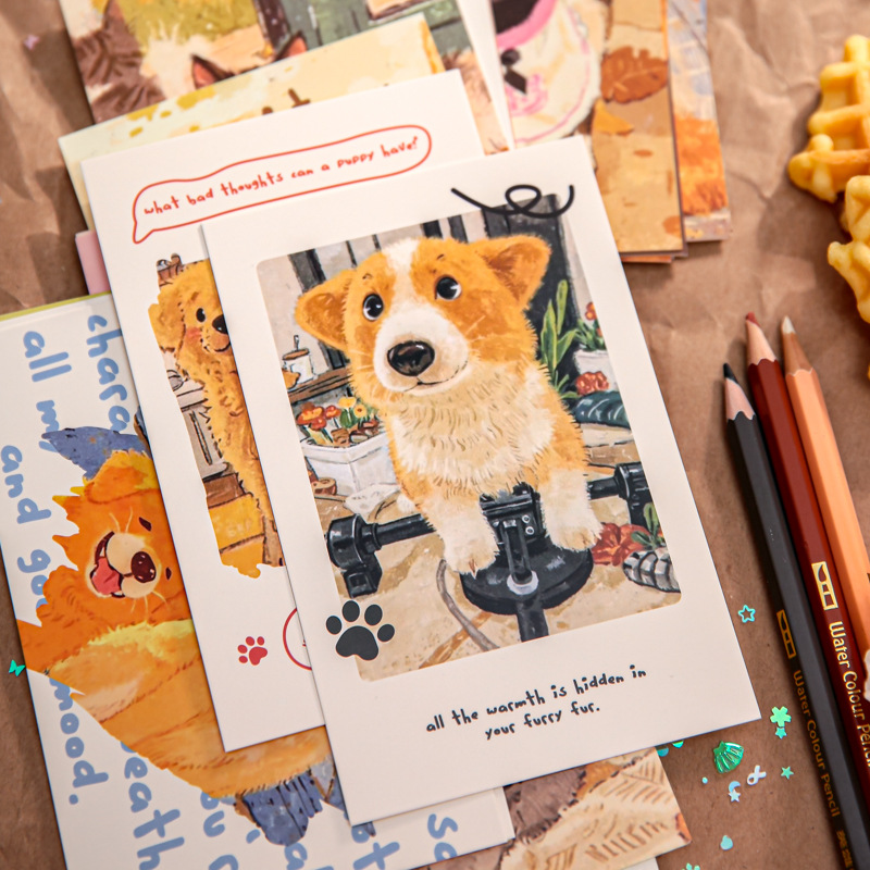 Mr. Paper Paw Paw Story, Tarjetas Postales en Caja, Material para Diario, Tarjetas de Mensaje para Estudiantes, Tarjetas de Felicitación, Suministros Culturales de Yiwu Moyan