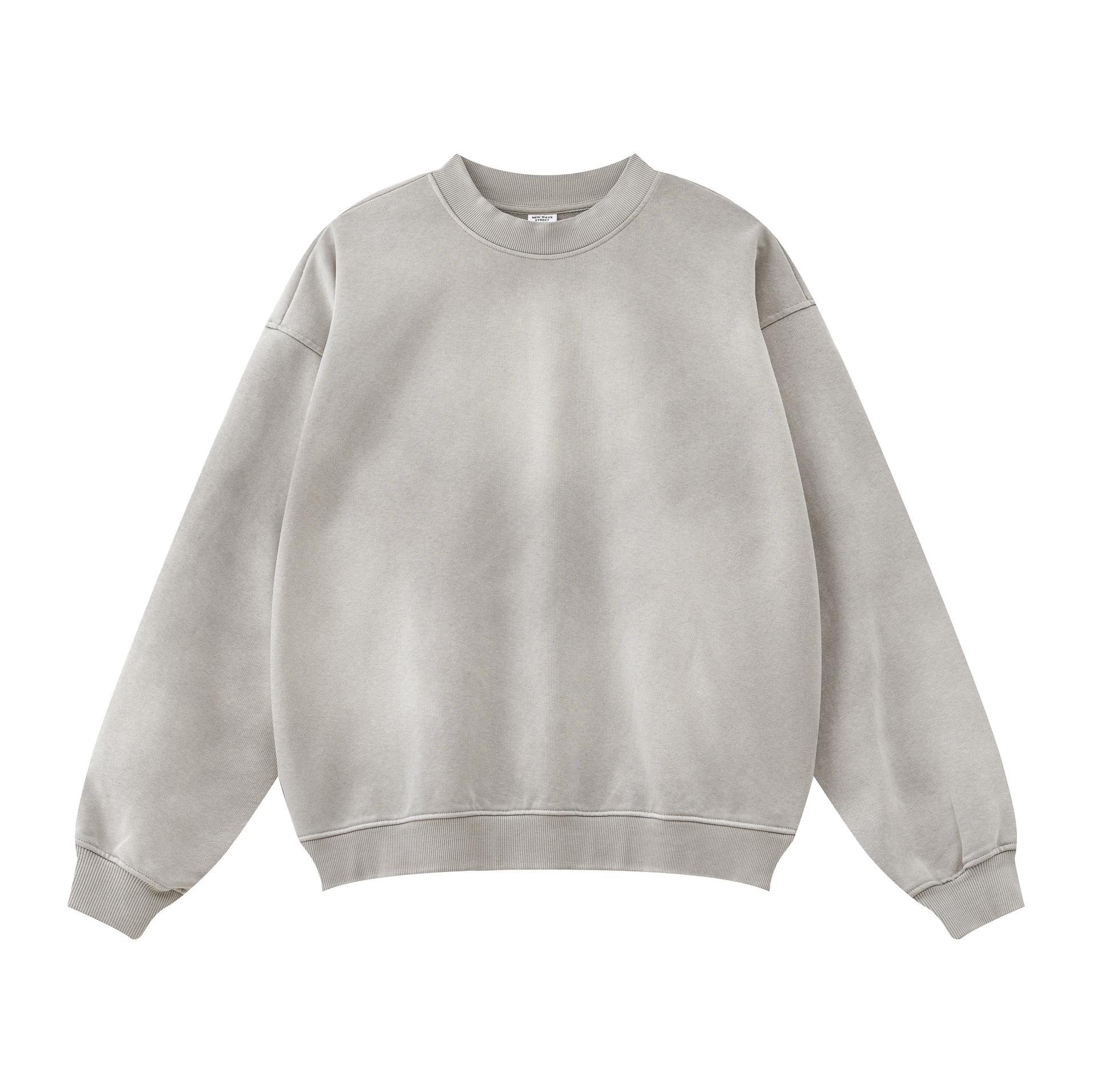 Men's Clothing high street fashion brand heavy drop shoulder basic style plus velvet spray monkey round neck sweatshirt hoodies_voghion.com