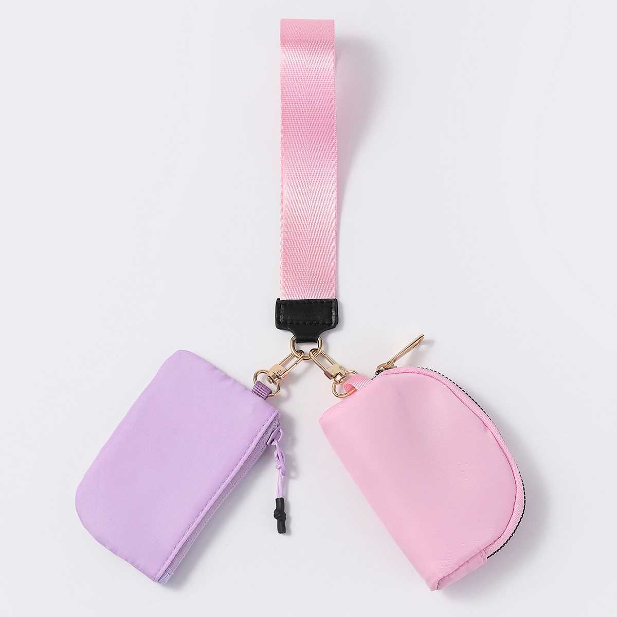 Bolso de muñeca transfronterizo LULU con el mismo estilo Mini bolso de color de moda portátil Estuche para llaves de almacenamiento impermeable de nailon