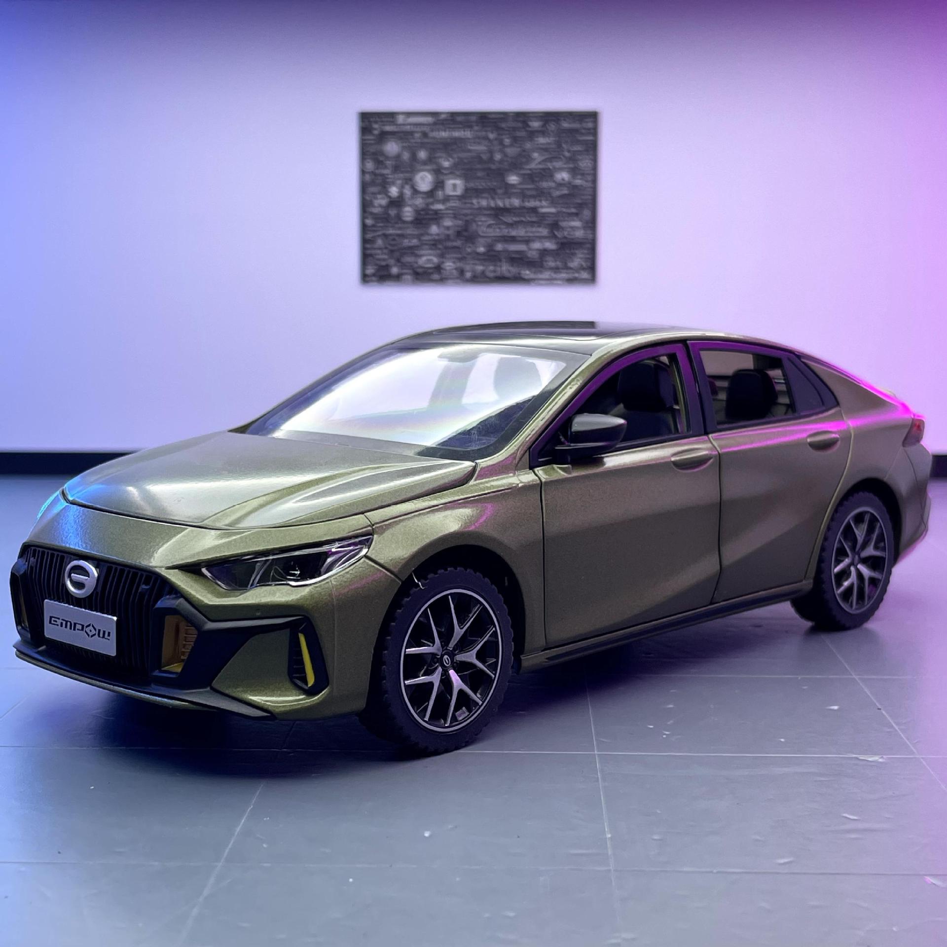 OK modelo de coche de aleación 1:24 Trumpchi Shadow Leopard Back Force con sonido y luz chico juguete modelo de coche decoración colección al por mayor