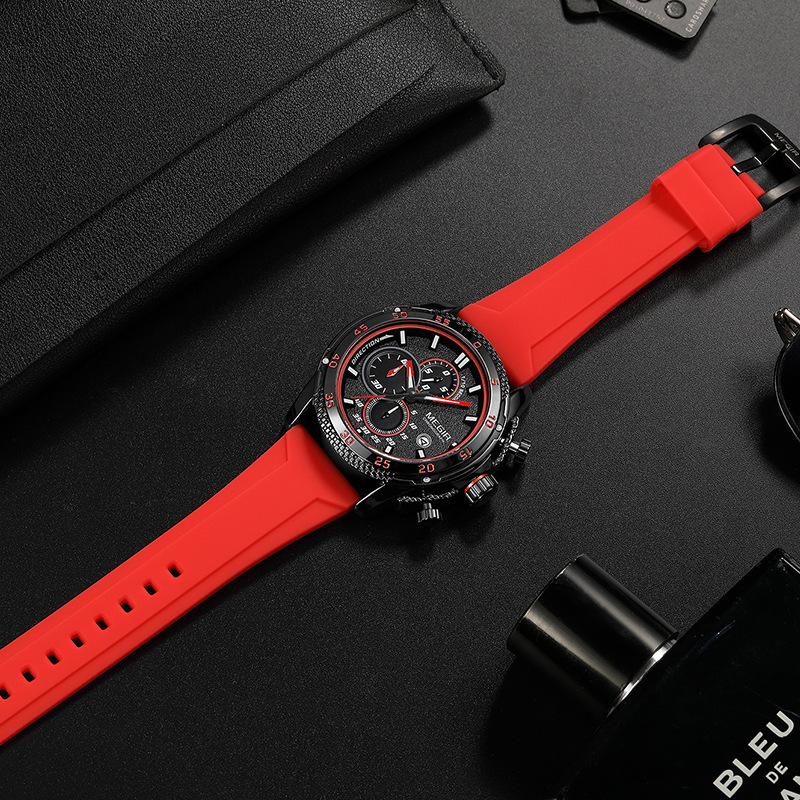 2023 New Hot Selling Watch Megal MEGIR Watch Men's Fashion Multi Functional Waterproof Night Glow Silicone Sports Watch Quartz Watch_voghion.com