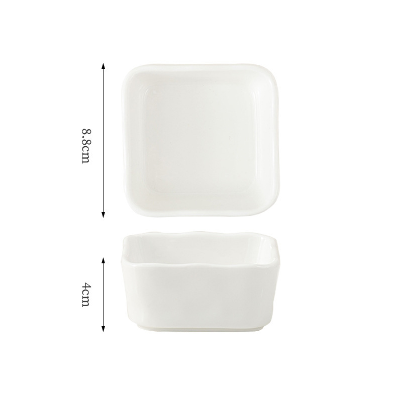 陶瓷方形小碟子蘸料碟日式味碟火锅蘸料碗商用创意烤肉调料碗|undefined