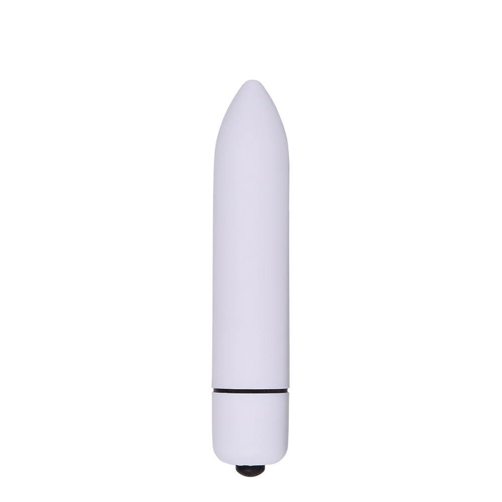 Frosted Bullet Vibrating Egg Massager, 10-Frequency Pointed Tip, ABS, Black — detail image 10