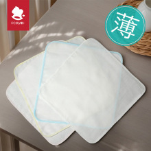 全棉纱布手帕双层纯棉纱薄纯白2柔软小方巾手绢a类婴儿口水巾批发