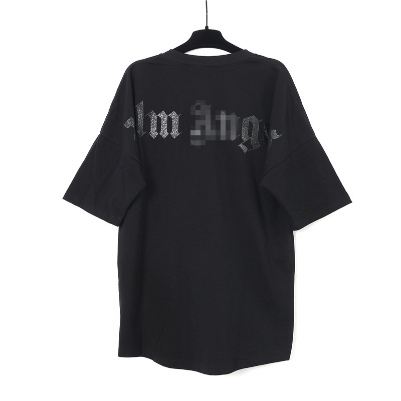 23SS Cross-border European and American Fashion Brand Palm Angel Dark Foam Letter Printed Short-sleeved T-shirt High Street Half-sleeved T-shirt for Men and Women