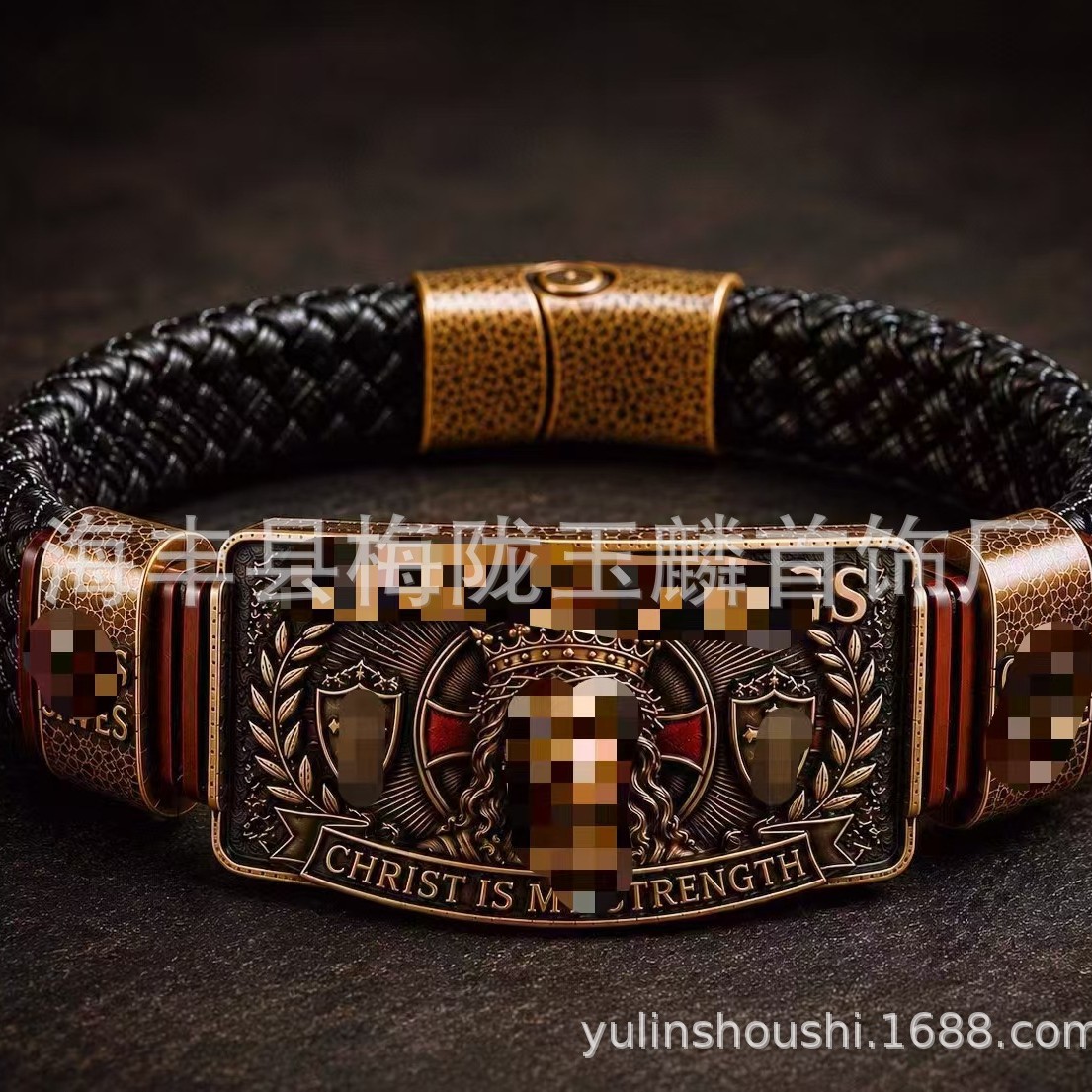 Popular on Independent Platforms: Unique and Personalized Honor Woven Bracelet, Vintage Men's Leather