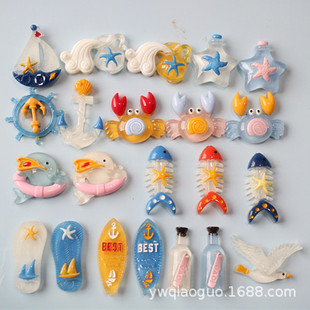 diy resin accessories transparent ocean wind series sailing boat anchor storage box refrigerator sticker key chain handmade material