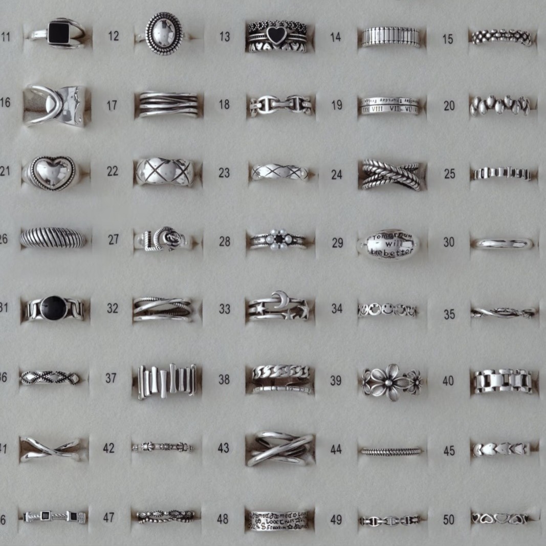 Lanzi beliebter Ring aus Thai-Silber für Damen, minimalistisches Design, vielseitig kombinierbar, stapelbar, 925er Silberschmuck