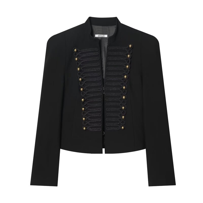 Foreign Trade Wholesale Spring New Style European and American Retro Trendy Slim-Fit Suit Jacket with Shoulder Pads 4840798 Foreign Trade Wholesale Spring New Style European and American Retro Trendy Slim-Fit Suit Jacket with Shoulder Pads 4840798