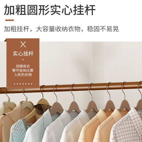 Simple clothes hanger floor-standing coat and hat rack bedroom multi-functional household storage rack mobile hat rack clothes drying rack